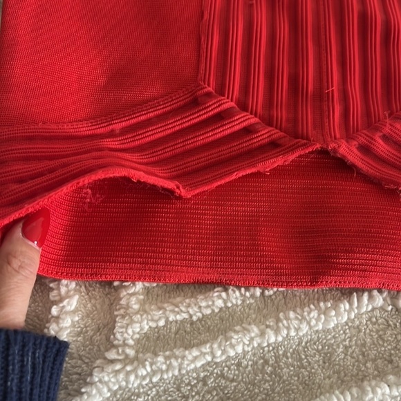 ♥️ Red crop top with matching skirt - Picture 4 of 7